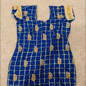 Blue Punjabi salwar suit